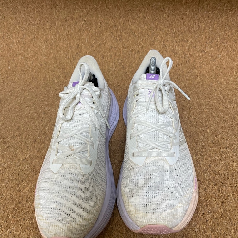 New Balance Women's Cream Athletic Shoes - Picture 3 of 6